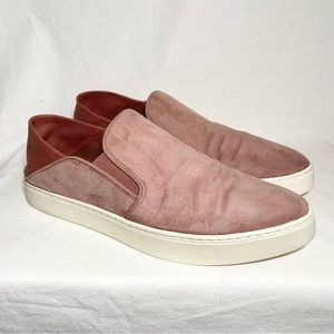 Vince | Pink Suede Leather Slip-On Platform Sneakers Fold-Down Heel Size 8.5